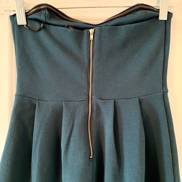 Forever 21 Green/ Teal Strapless Mini Dress - Picture 5 of 9